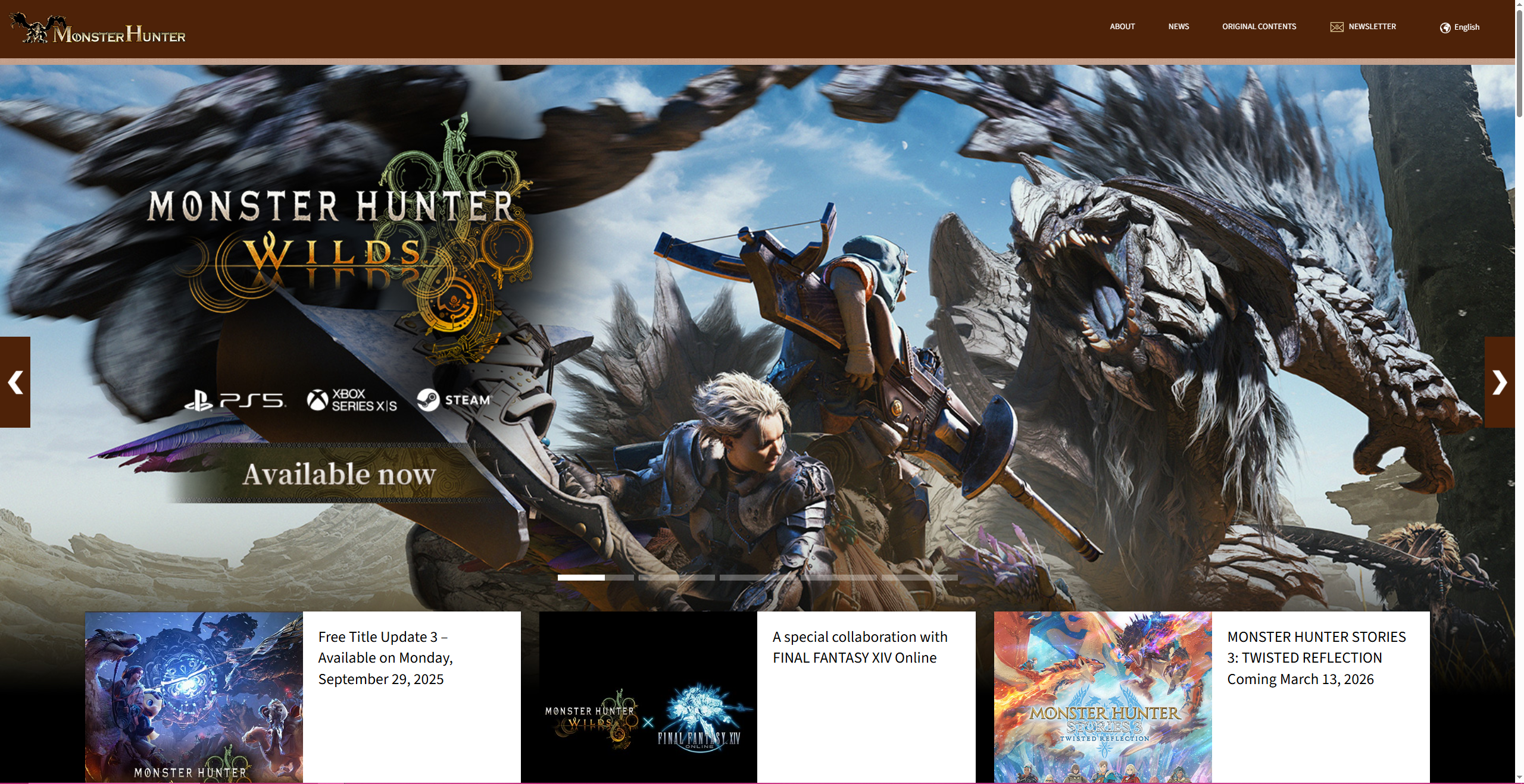 Desktop ver. MH Homepage